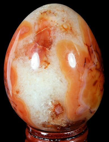 Colorful Carnelian Agate Egg #55511